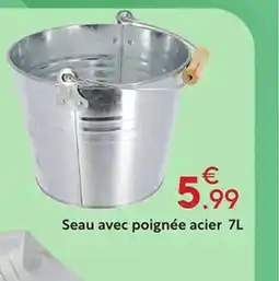 Maxi Bazar Seau avec poignée acier offre