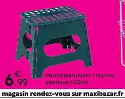 Maxi Bazar Marchepied pliant 1 marche plastique offre