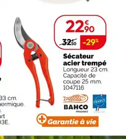 Weldom BAHCO Sécateur acier trempé offre
