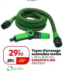 Weldom GEOLIA Tuyau d'arrosage extensible textile offre