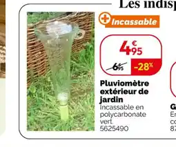 Weldom Pluviomètre extérieur de jardin offre