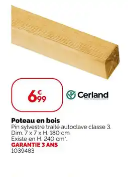 Weldom CERLAND Poteau en bois offre