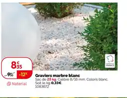 Weldom Graviers marbre blanc offre