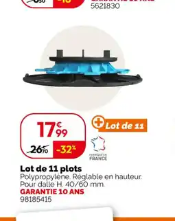 Weldom Lot de 11 plots offre