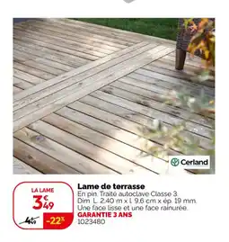 Weldom CERLAND Lame de terrasse offre