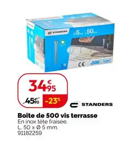 Weldom STANDERS Boite de 500 vis terrasse offre