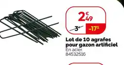 Weldom Lot de 10 agrafes pour gazon artificiel offre