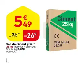 Weldom Sac de ciment gris offre