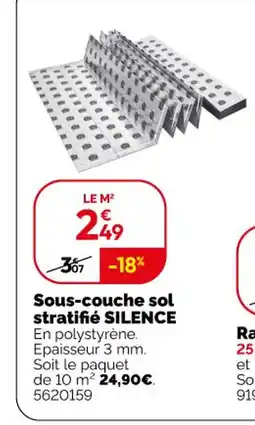Weldom SILENCE Sous-couche sol stratifié offre