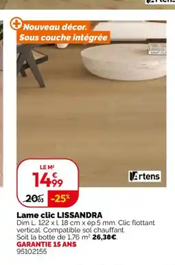 Weldom LISSANDRA Lame clic offre