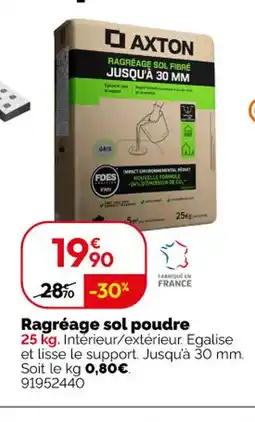 Weldom Ragréage sol poudre offre