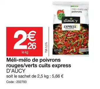 Promocash Méli-mélo de poivrons rouges/verts cuits express offre