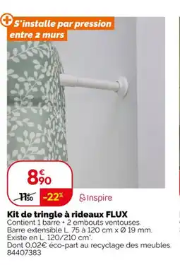 Weldom FLUX Kit de tringle à rideaux offre