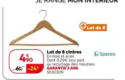 Weldom Lot de 8 cintres offre