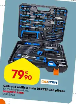 Weldom DEXTER Coffret d'outils à main 118 pièces offre