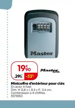Weldom Minicoffre d'extérieur pour clés offre