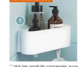 Weldom EASY Etagère de douche d'angle blanche offre