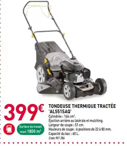 RAGT Jardin & Maison Tondeuse thermique tractée 'al551saq offre