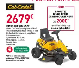 RAGT Jardin & Maison CUB CADET Minirider offre
