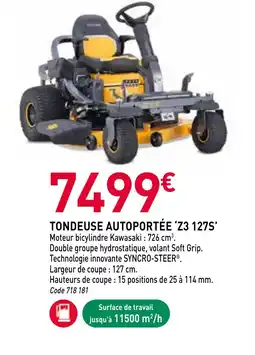 RAGT Jardin & Maison Tondeuse autoportée z3 127s offre