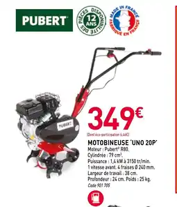 RAGT Jardin & Maison Motobineuse uno 20p offre