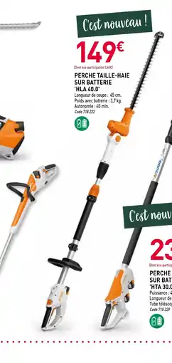 RAGT Jardin & Maison Perche taille-haie sur batterie hla 40.0 offre
