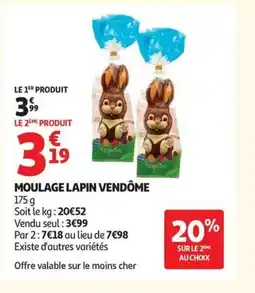 Auchan VENDÔME Moulage lapin offre