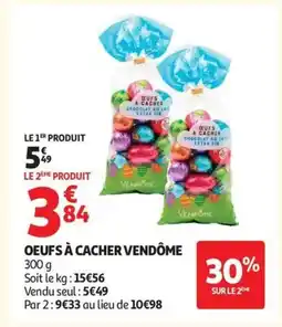 Auchan VENDÔME Oeufs à cacher offre