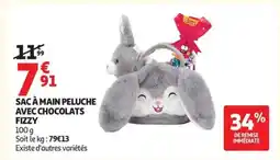 Auchan FIZZY Sac à main peluche avec chocolats offre