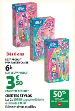 Auchan Cree tes stylos offre