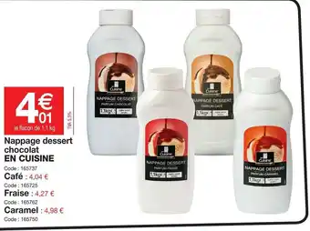 Promocash Nappage Dessert Chocolat offre