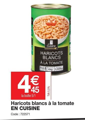 Promocash Haricots Blancs à La Tomate offre