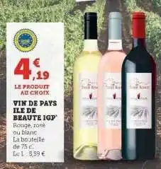 Hyper U VIN DE PAYS ILE DE BEAUTE IGP offre