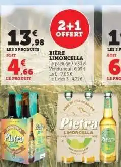 Hyper U Bière Limoncella offre