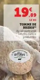 Hyper U TOMME DE BREBIS offre