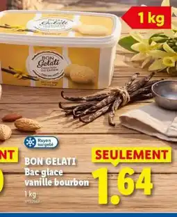 Lidl BON GELATI Bac glace vanille bourbon offre