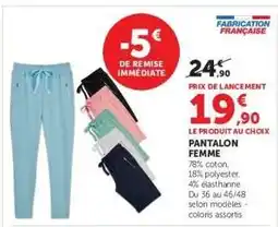 Super U Pantalon femme offre