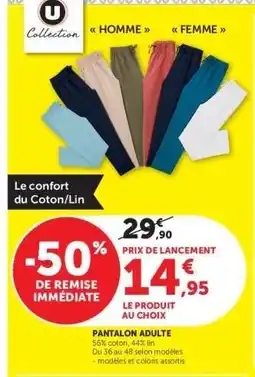 Super U Pantalon Adulte offre