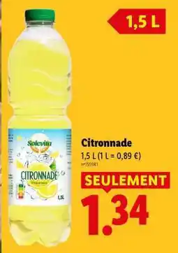 Lidl Citronnade offre