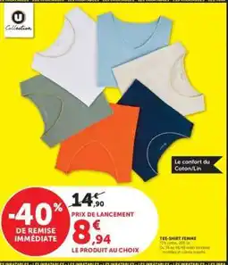 Super U Tee-Shirt Femme offre