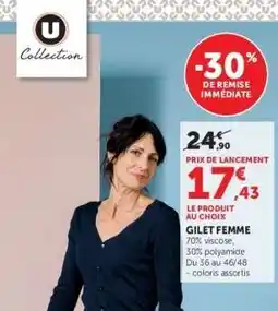 Super U Gilet femme offre