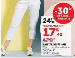 Super U Pantalon femme offre