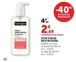 Hyper U Soin Visage Neutrogena offre