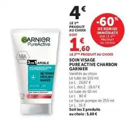 Hyper U Soin Visage Pure Active Charbon Garnier offre