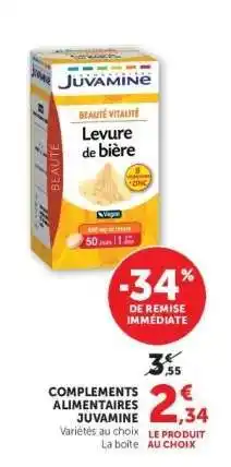 Hyper U Compléments alimentaires Juvamine offre