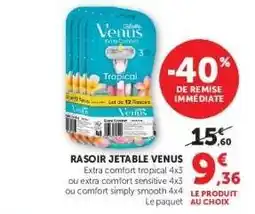 Hyper U RASOIR JETABLE VENUS offre