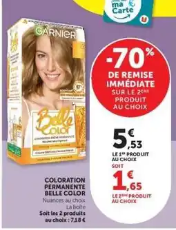 Hyper U Coloration Permanente Belle Color offre