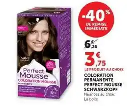 Hyper U Coloration Permanente Perfect Mousse Schwarzkopf offre