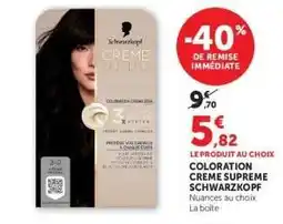 Hyper U Coloration Crème Suprême SCHWARZKOPF offre