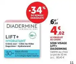 Hyper U Soin Visage Lift+ Diadermine offre